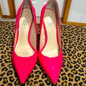 Patton leather heels lightly worn small ding barely noticed